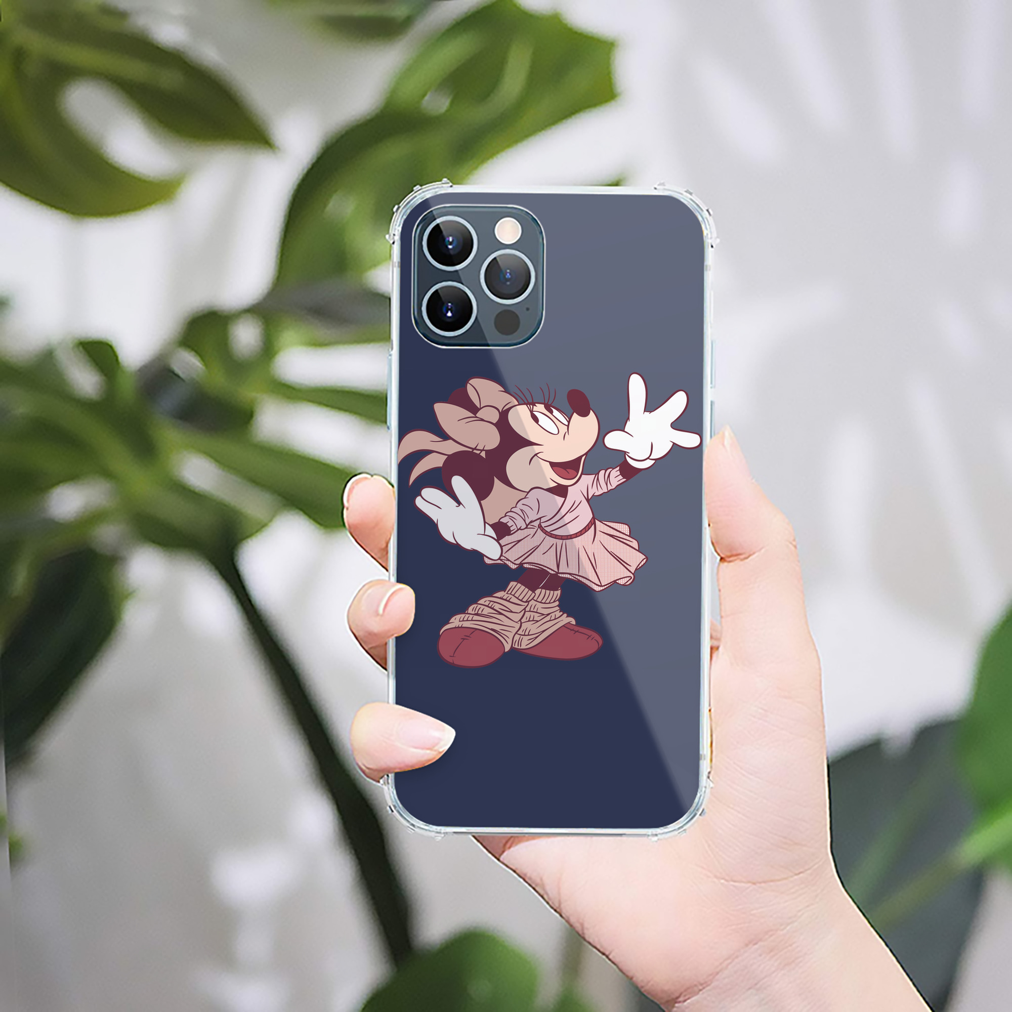 （画像用） ミッキーマウス Mickey Mouse 【iPhone 12シリーズ対応】透明スマホケース（クリアソフトケース）